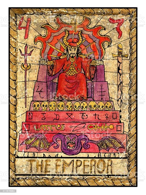 The Old Tarot Card The Emperor Stock Photo - Download Image Now - iStock