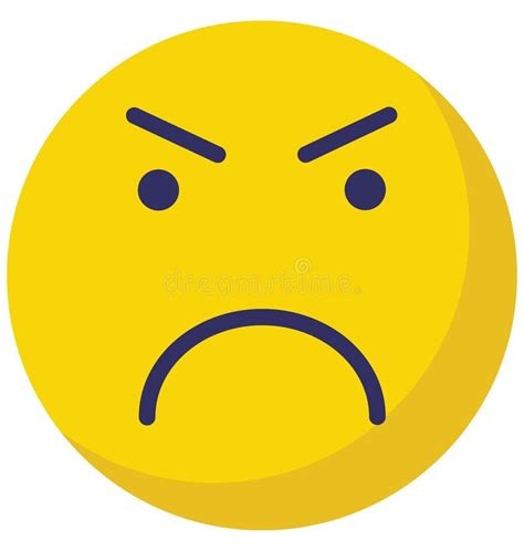 Angry Emoticons Vector Isolated Icon Which Can Easily Modify Or Edit