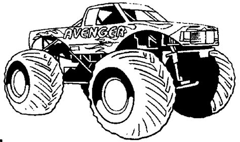 Monster Truck Coloring Pages For Kids - Coloring Home
