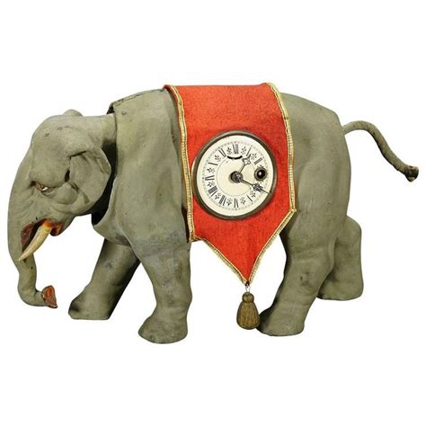 Rare Antique Elephant Clock Circa 1920 Antique Elephant Elephant