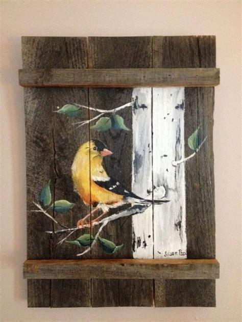 Pallet Wall Art Pallet Painting Tole Painting Birds Painting