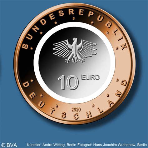 Germany 10 Euro Commemorative Coin Air And Motion On Land 2020 J