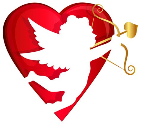 Hands forming a love sign. Red Heart and Cupid Transparent PNG Clip Art Image ...