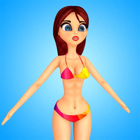 Cartoon Girl Bikini C D