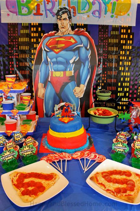 Superman Birthday Party Happy And Blessed Home