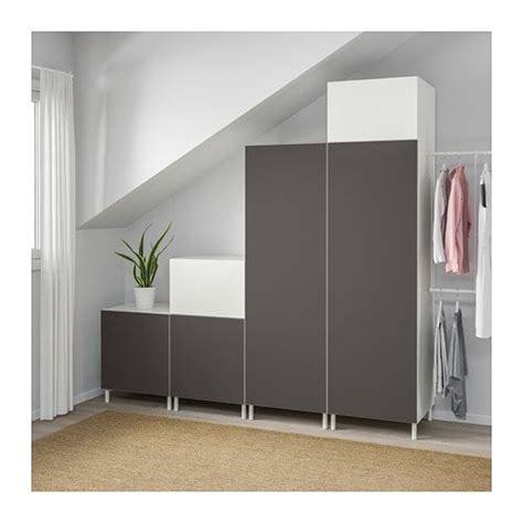 Discover 15 things you need to know before buying and assembling an ikea wardrobe for your bedroom, office, garage or wherever you. PLATSA Wardrobe, white Fonnes, Skatval dark grey - IKEA ...