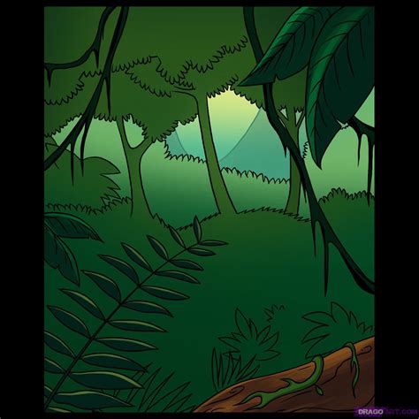 Tropical rainforest coloring pages coloring pages rain forest. How to Draw a Rainforest, Step by Step, Landscapes ...