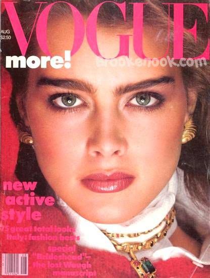 Brooke Shields Vogue Magazine August 1982 Cover Photo United States