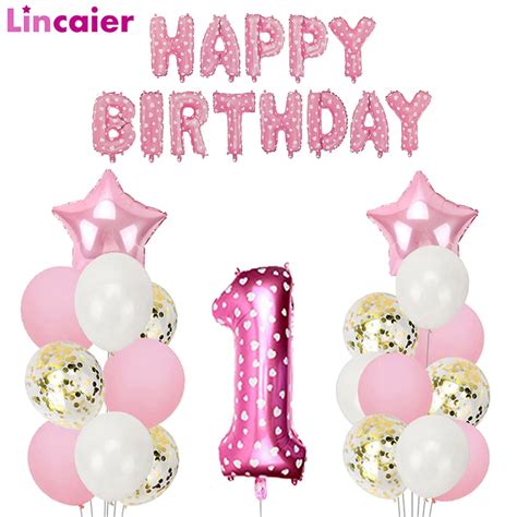 Child Birthday Confetti Balloons 1st Foil Number Balloons First Baby