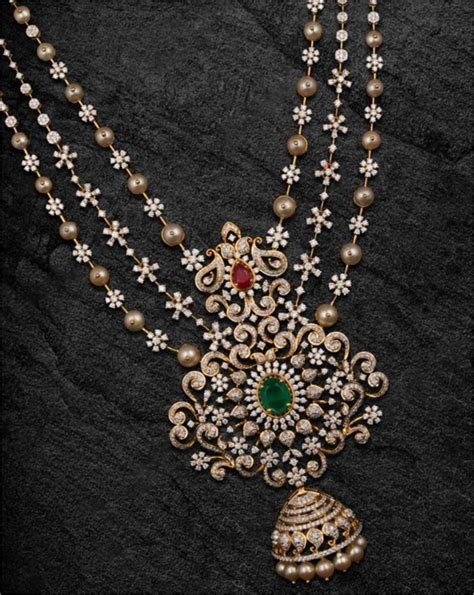 Diamond And Pearl Necklace Designs