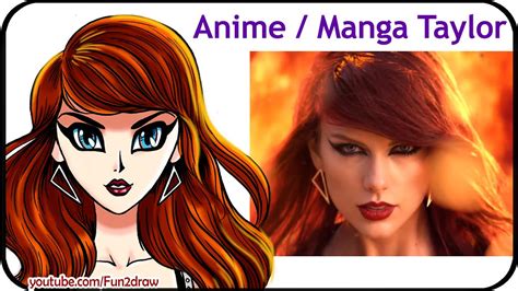 how to draw anime manga taylor swift step by step fun2draw how to draw beautiful anime