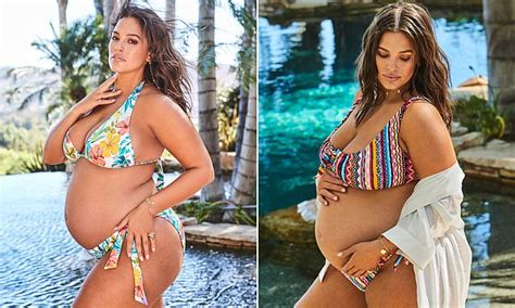 Ashley Graham Shows Off Her Baby Bump In Size Inclusive Swimwear Campaign