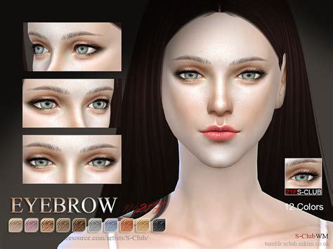 Sims 4 Ccs The Best Eyebrows By S Club