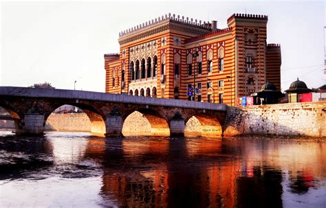 Wallpaper : bridge, black, river, Nikon, Sarajevo, library ...