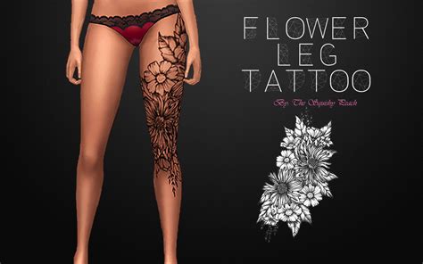 Squishypeach Flower Leg Tat Below Neck Accessories Sims 4 Sims Free Download Nude Photo Gallery