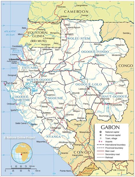 Carte Du Gabon Plusieurs Carte Du Pays En Afrique Villes Géographie