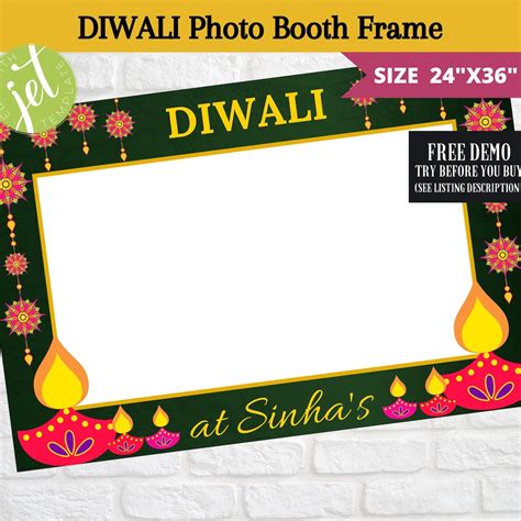 Diy Diwali Photo Booth Frame Photo Booth Props Festival Etsy