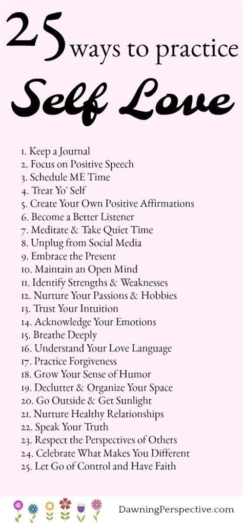 25 ways to practice self love every day dawning perspective practicing self love self love