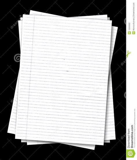 Stack Of Old Lined Papers Stock Photography - Image: 10550002