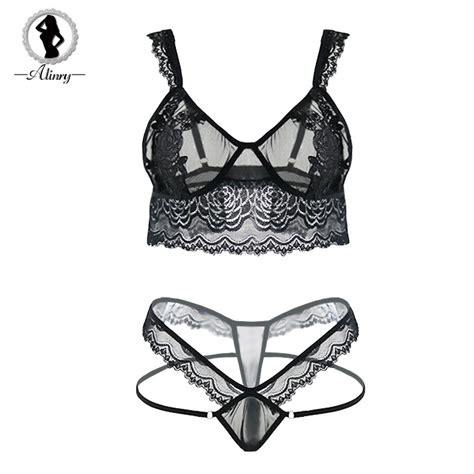 Alinry Sexy Lace Bra Set Women Push Up Floral Embroidery Bralette