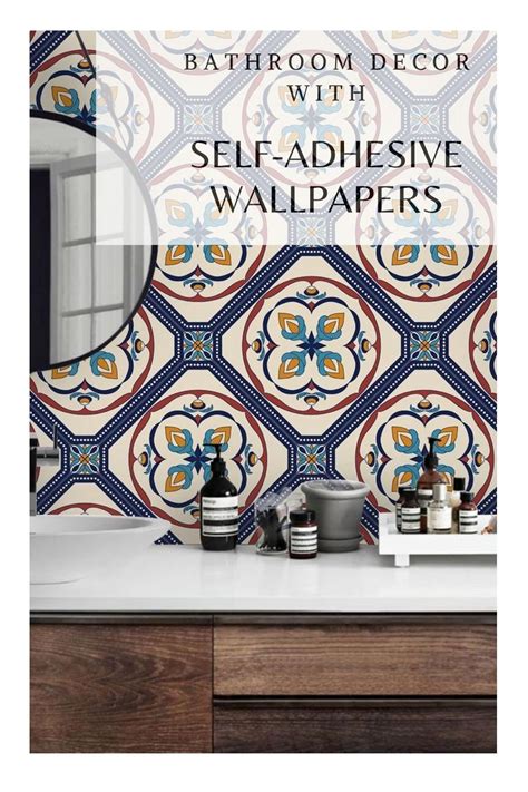 Bathroom Decor Ideas With Self Adhesive Wallpapers Home Decor Self Adhesive Wallpaper Print