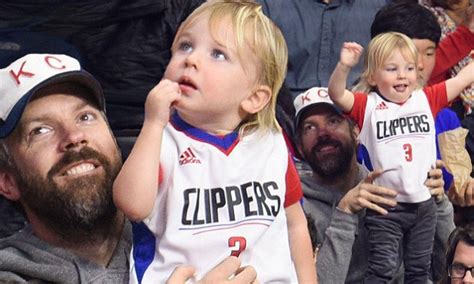 Jason Sudeikis Holds Son Otis As They Watch The Clippers Game Daily
