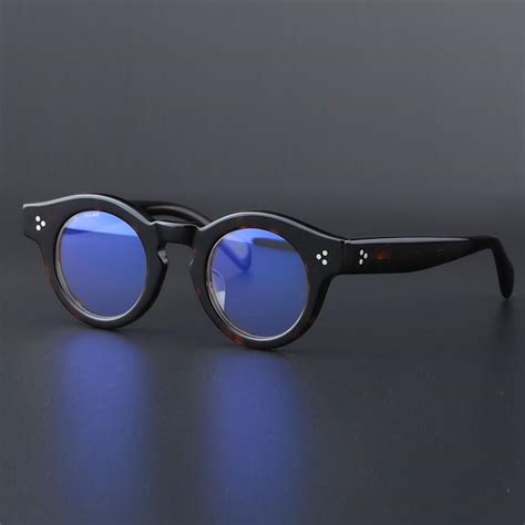 Vazrobe Vintage Round Eyeglasses Frames For Men Small 43mm Thick Rim Glasses In Black Tortoise