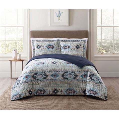 Decorate the college dorm with the comforts of home with a cozy, stylish twin xl comforter—in your choice of mix and match with solid pillowcases, or grab a comforter set complete with sham, and just like that, the base layer of dorm decoration is done. Style 212 Simone Tribal Blue Twin XL Comforter Set ...