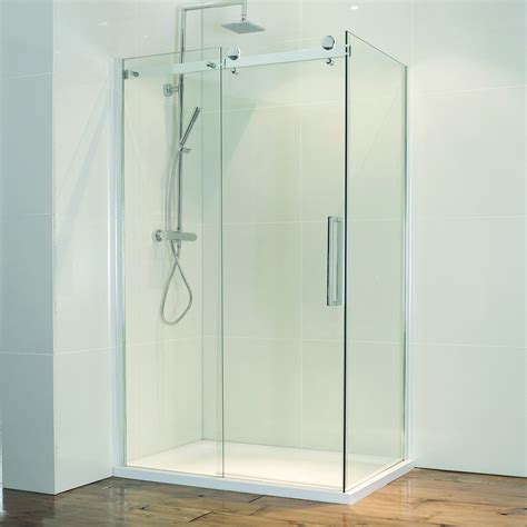 Frameless glass doors for cabinets. Aquaglass+ 8mm Frameless Single Door Slider