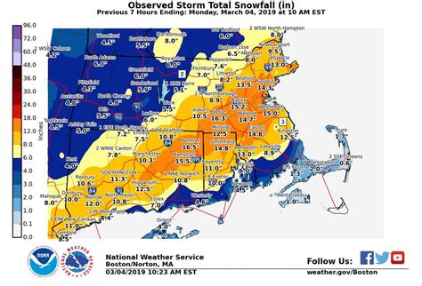 How Much Snow Did We Get Snowfall Totals For March 4 In Massachusetts