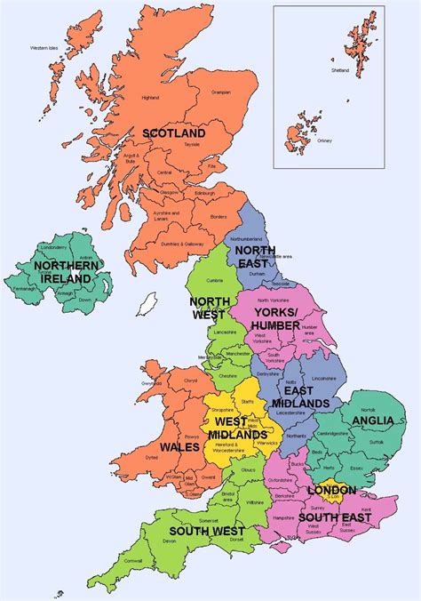England Map Map Of Great Britain United Kingdom Map