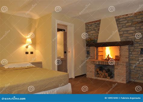 Cosy Fire In Bedroom Stock Photo Image 10951690