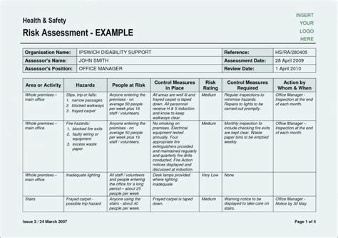 Deliberate Risk Assessment Worksheet For Range Db Excel Com