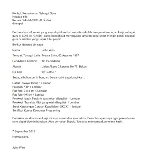 Ruas yang wajib ditandai *. 18 Contoh Surat Lamaran Kerja Untuk Segala Posisi, Pasti ...