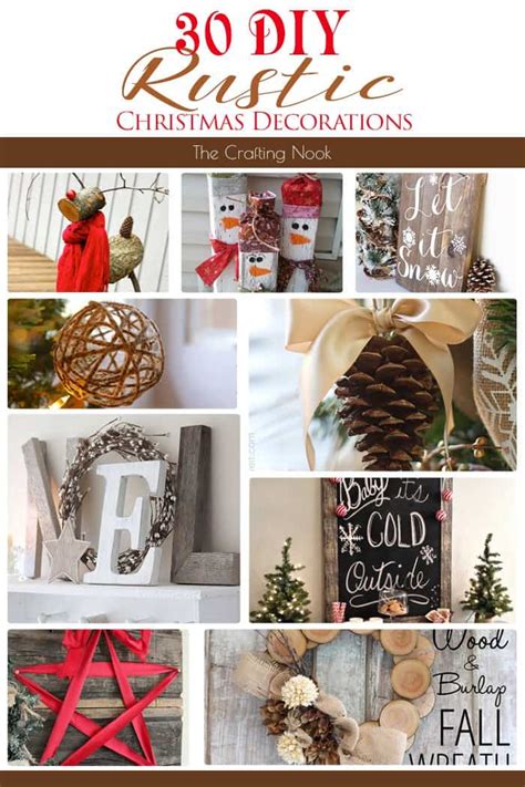 30 Diy Rustic Christmas Decorations The Crafting Nook