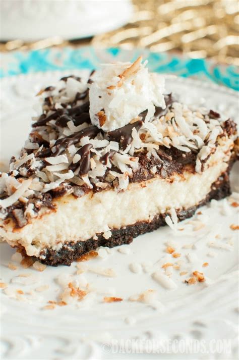 No gelatin or condensed milk in it, this. Toasted Coconut Fudge Cheesecake - Back for Seconds