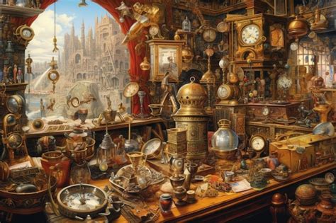 Premium Ai Image There Is A Large Collection Of Antique Clocks And
