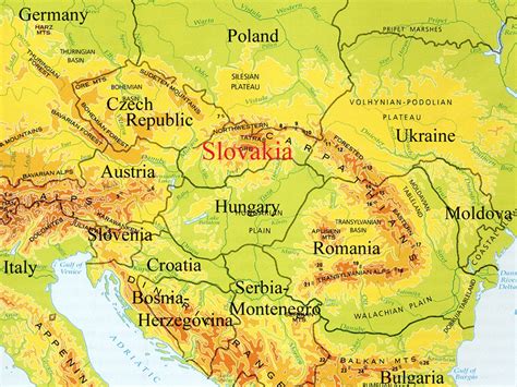 The largest city of slovak republic is bratislava with a population of 429,564. Slowakei Alte Karte