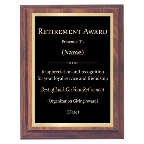 Sinds 2012 besteden wij, memento design als reclameatelier, heel veel aandacht aan de visuele communicatie van uw bedrijf, we denken en handelen steeds in functie van een lange termijn samenwerking. Retirement Premier Award Plaque | Award plaques ...