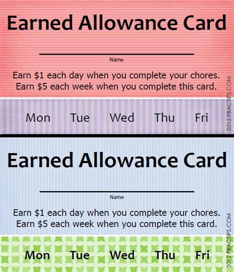 Check spelling or type a new query. Earned Allowance Cards -- great idea to motivate your kids to do their chores | Practical Tips ...