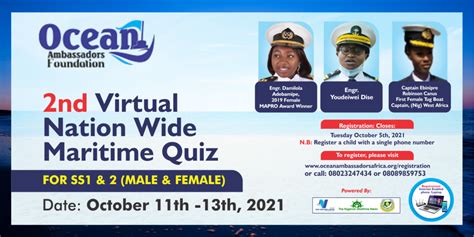Ocean Ambassadors To Hold 2nd Edition Of Her Maritime Quiz Nationwide
