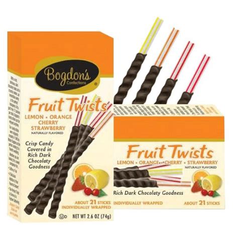 Bogdons Fruit Twists Candy Reception Sticks Food
