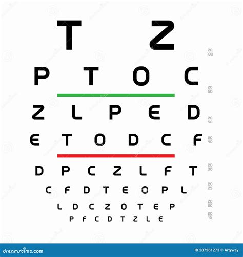 Vector Snellen Eye Test Chart 18154059