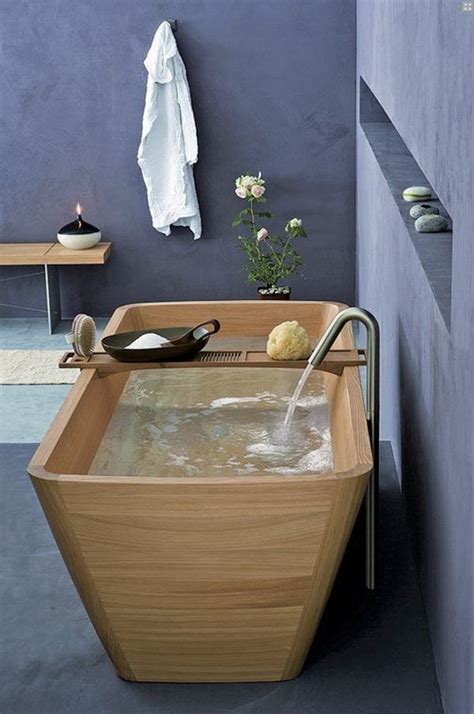 30 Relaxing And Chill Wooden Bathtubs