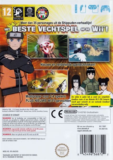 Naruto Shippuden Clash Of Ninja Revolution Iii 2010 Wii Box Cover