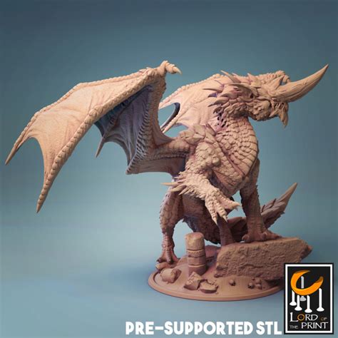 Tabletop Rpg Miniature Blue Dragon Lord Of The Print Role Playing Games