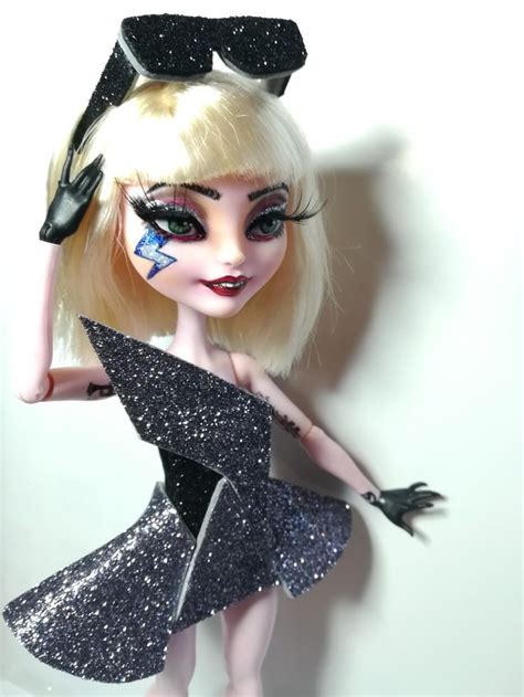Lady Gaga Custom Ooak Doll Ever After High Bunny Blonde Repaint Ooak Dolls Doll Painting