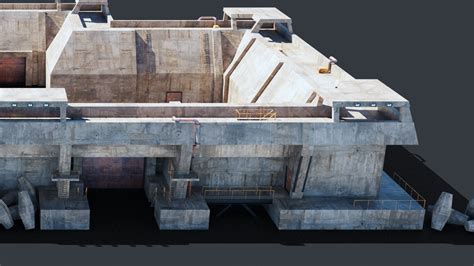Future Fort Bunker Dystopian Military Outpost Kitbash 3d Model