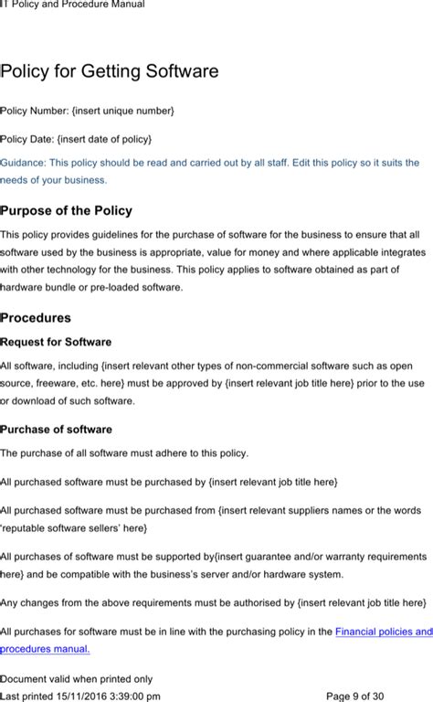 Download Policy Manual Template Word For Free Page 12 Formtemplate