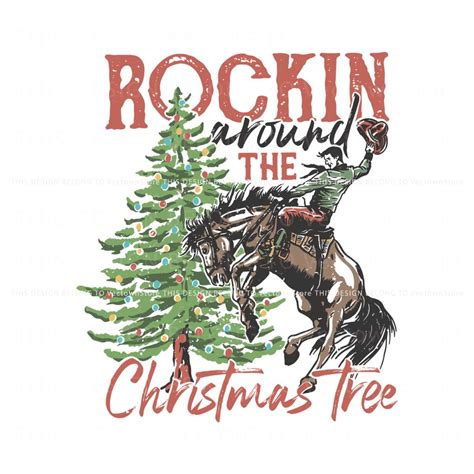 vintage rockin around the christmas tree svg download